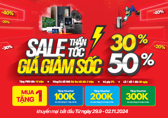 Sale thần tốc – Giá giảm sốc (-50%) - Mua 1 tặng 1