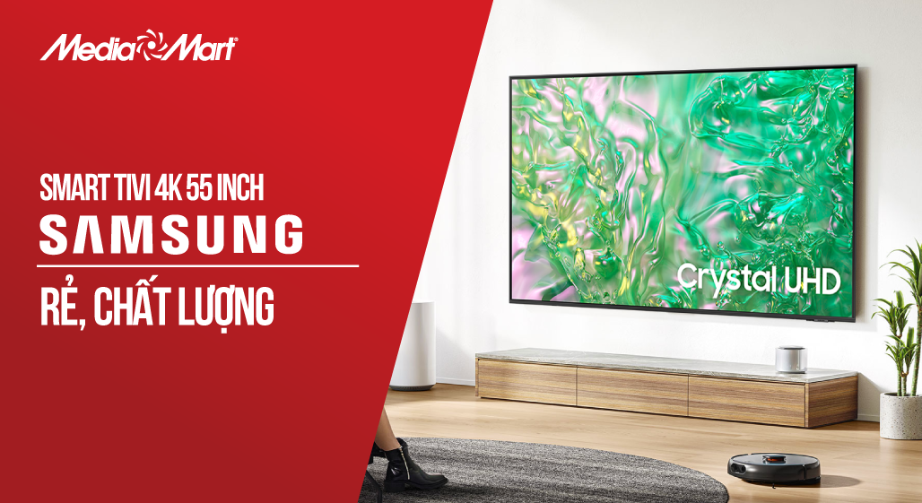 Smart TV 4K 55 inch Samsung 55DU8000: Rẻ, chất lượng