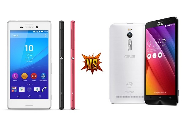 So sánh Asus Zenfone 2 ZE551ML và Sony Xperia M4 Aqua