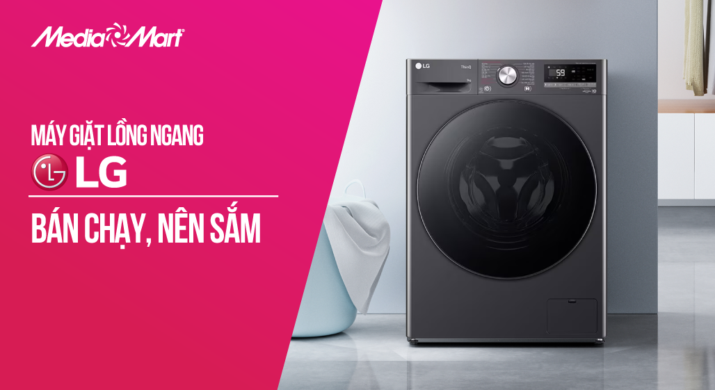 Thoả thích giặt giũ cùng máy giặt LG 9Kg FV1409S4M
