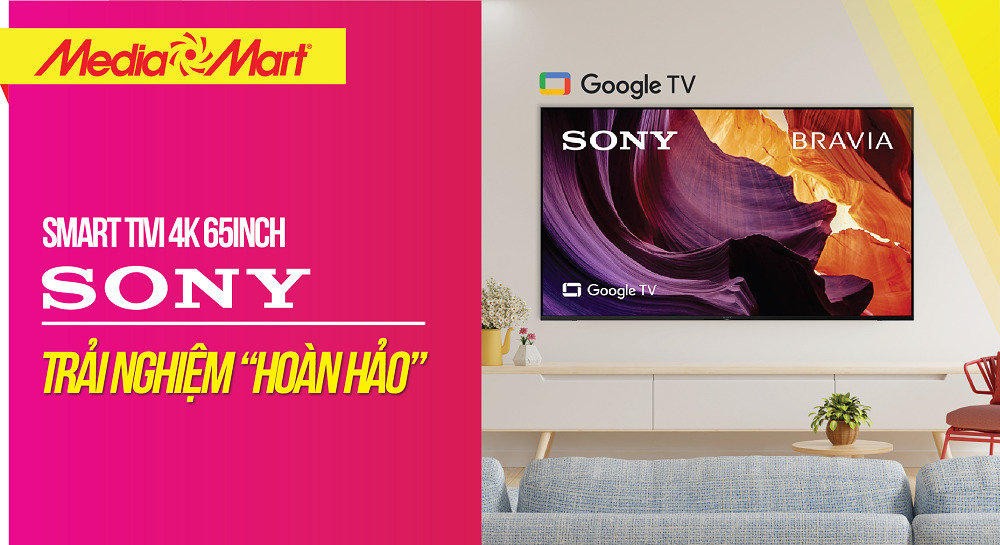 Trải nghiệm hoàn hảo Google TV trên Smart Tivi 4K 65 inch Sony KD-65X80K