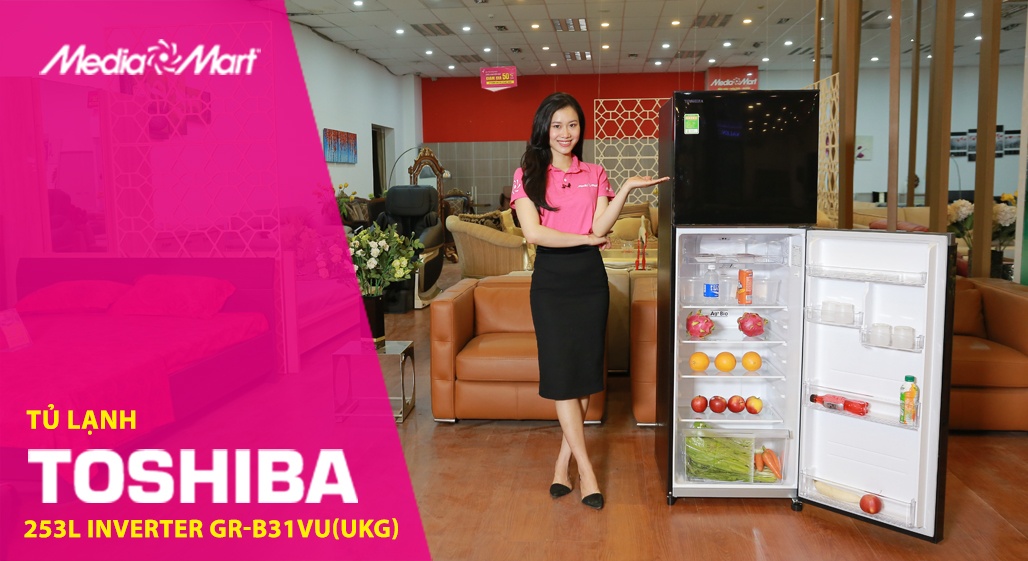 Tủ lạnh Toshiba 253L Inverter GR-B31VU (UKG): Sang trọng, tiện nghi
