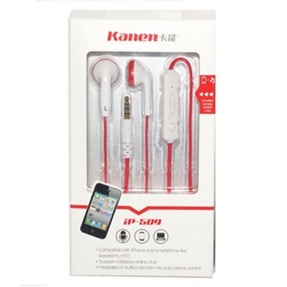 Tai nghe nhét tai có mic Kanen IP-509 (Black, White)
