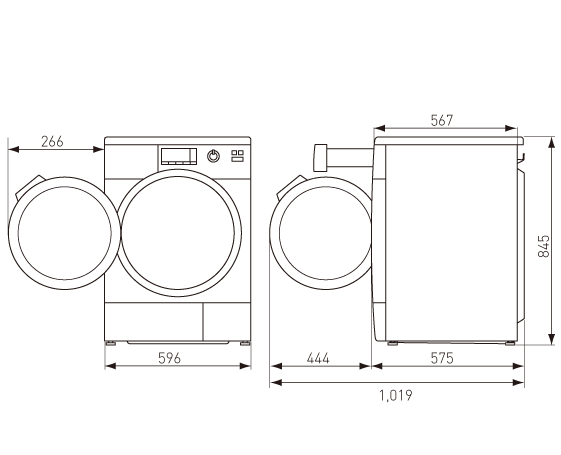 Máy giặt 8 Kg Panasonic NA-128VG5WVT lồng ngang