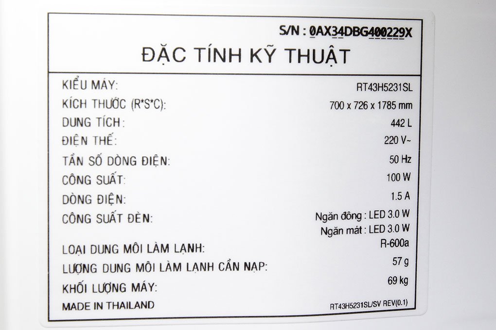 Tủ lạnh Samsung RT43H5231SL/SV - 442 Lít, Inverter
