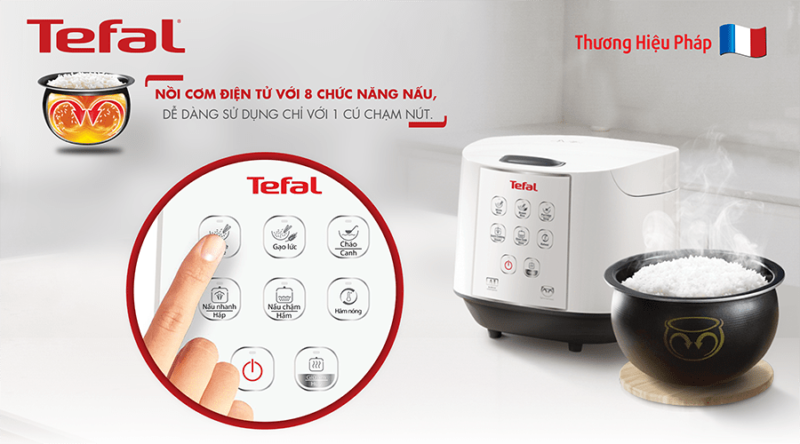 Nồi cơm điện tử 1.8L Tefal RK732168