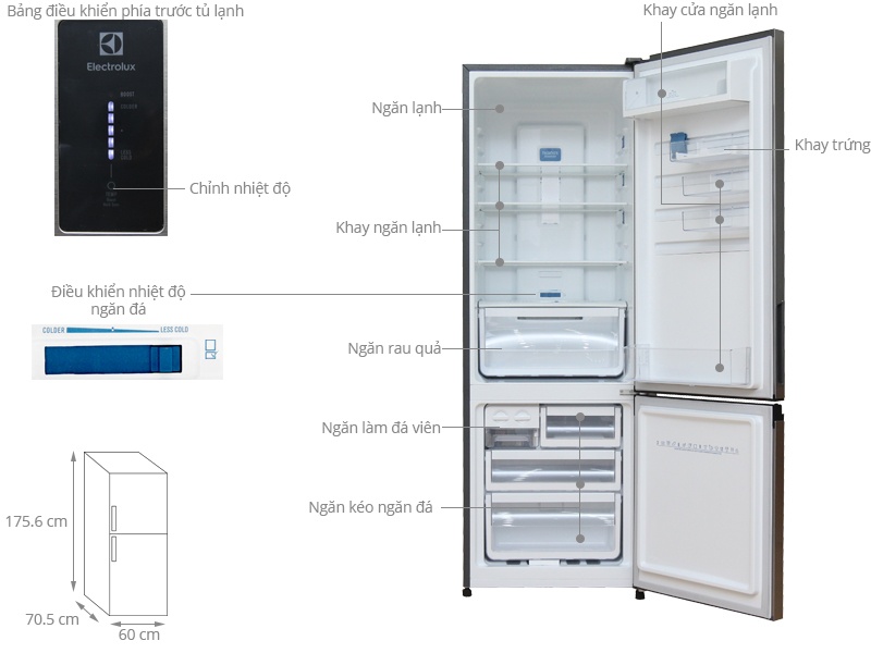 Tủ lạnh Electrolux EBE3500AG-RVN - 350 Lít