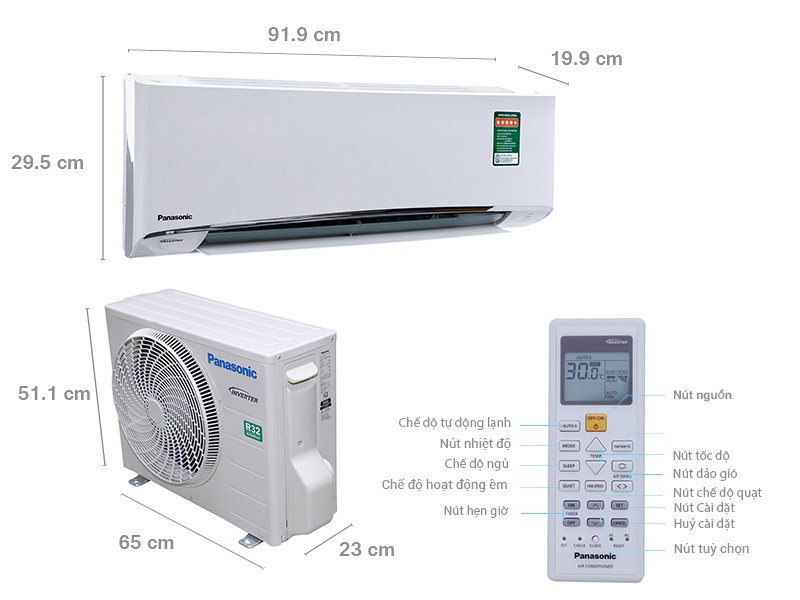 Điều hòa 1 chiều Inverter Panasonic U9TKH-8 9.000BTU