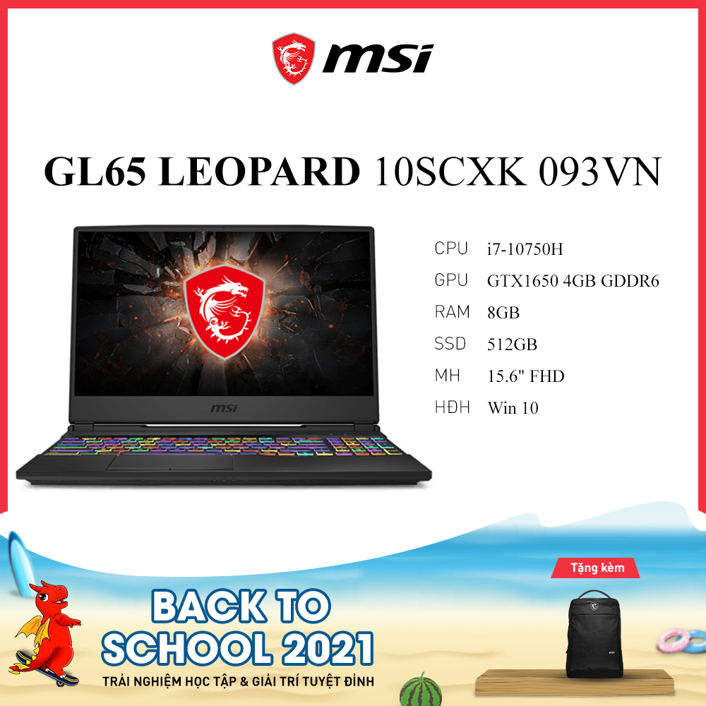 Laptop MSI GL65 Leopard 10SCXK 093VN