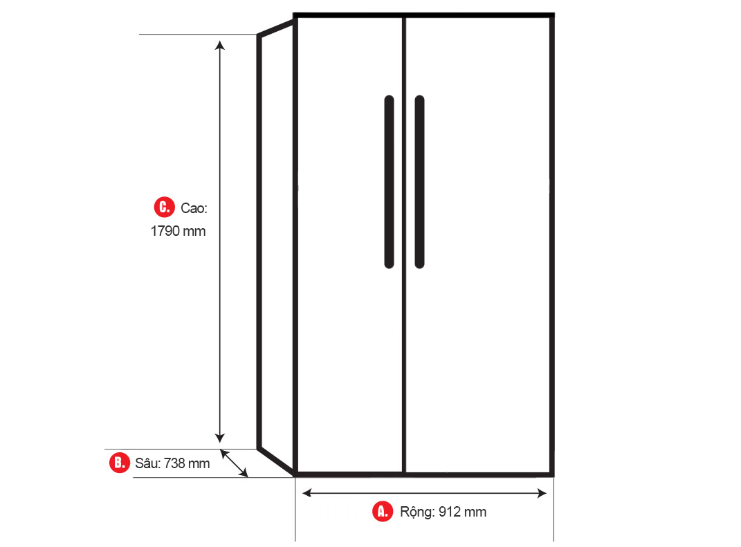 Tủ lạnh SBS LG GR-B247JP 687 Lít Inverter