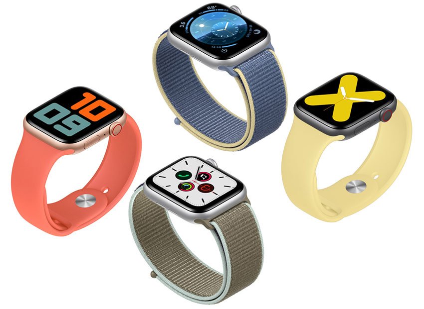 Apple Watch 5 40mm (4G) Viền Thép Bạc - Dây cao su Trắng Chính hãng (MWX42VN/A)