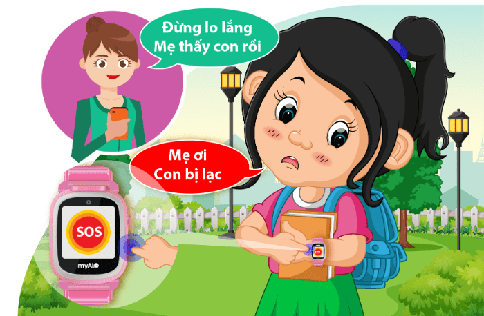 Đồng hồ thông minh trẻ em myAlo KidsPhone KS72C (Màu đen)