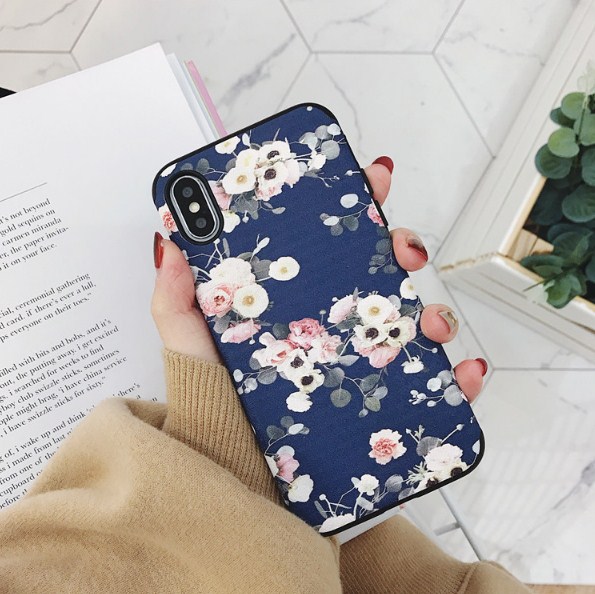 Ốp lưng thời trang Iphone X họa tiết lá xanh