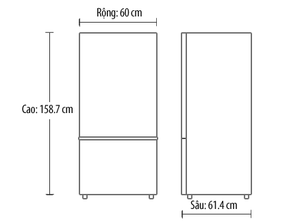 Tủ lạnh Sharp SJ-BW30DV-SL - 290 Lít (Bạc)