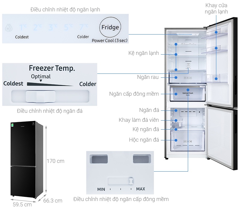 Tủ lạnh Samsung Inverter 310L RB30N4010BU/SV