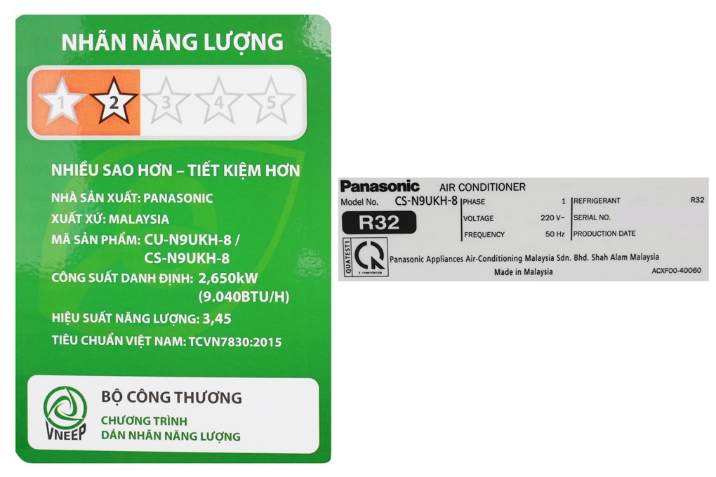 Điều hòa 1 chiều Panasonic N9UKH-8 9.000BTU Gas R32