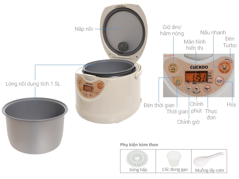 Nồi cơm điện Cuckoo CR-0821FI