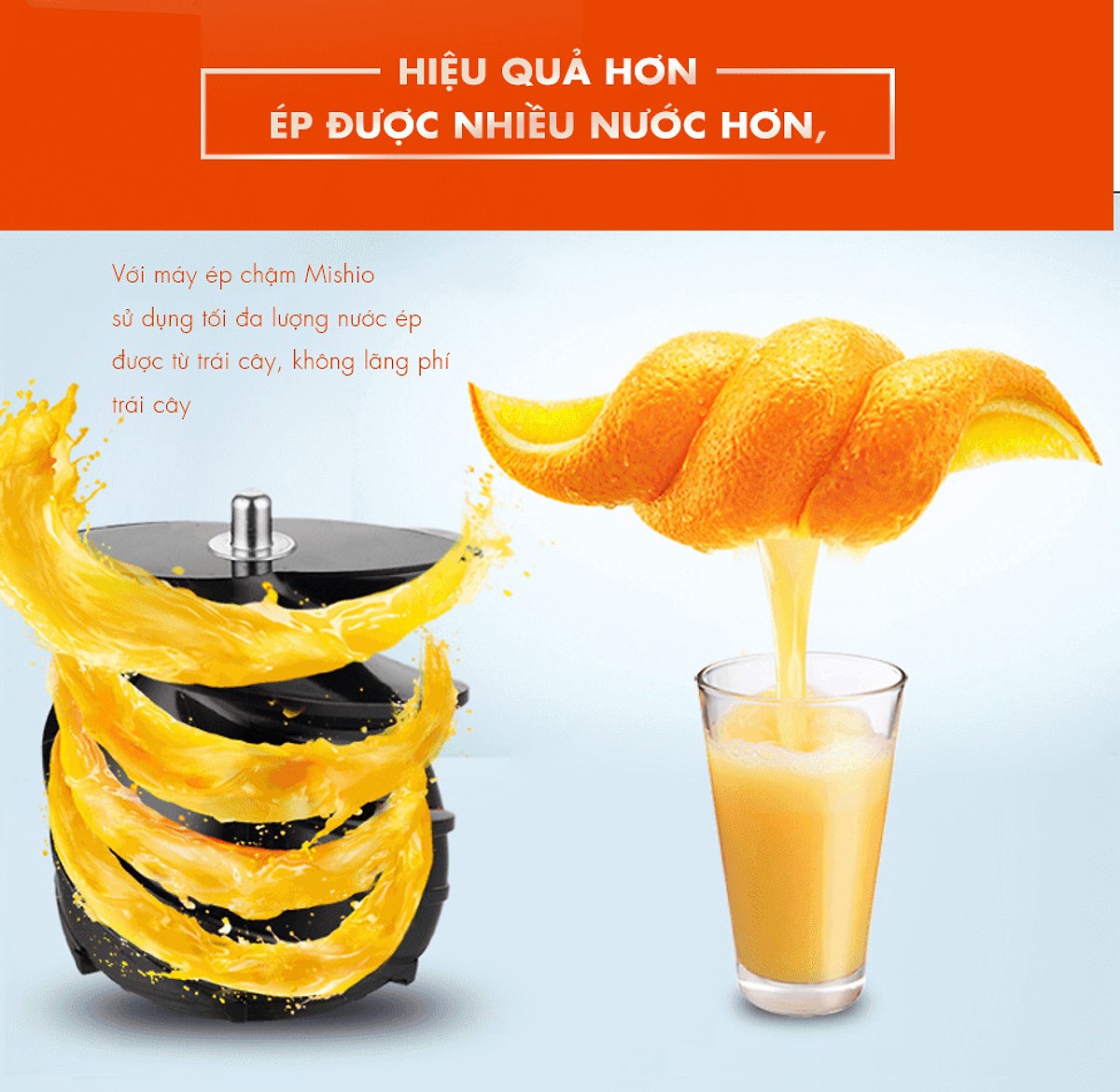 Máy ép chậm cao cấp Mishio MK-61