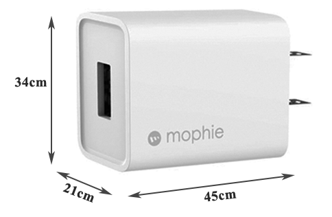 Củ sạc Mophie 2A 1USB - 10w -A White