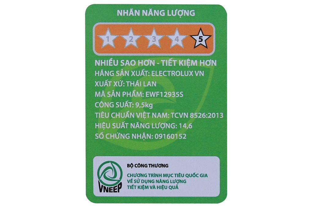 Máy giặt 9.5 Kg Electrolux EWF12935S (Xám bạc)