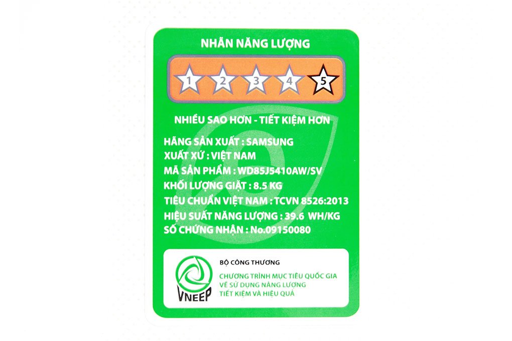 Máy giặt 8.5 Kg Samsung WD85J5410AW/SV lồng ngang, sấy 6 Kg