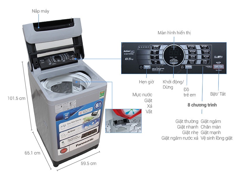 Máy giặt Panasonic 8.5kg NA-F85X5LRV