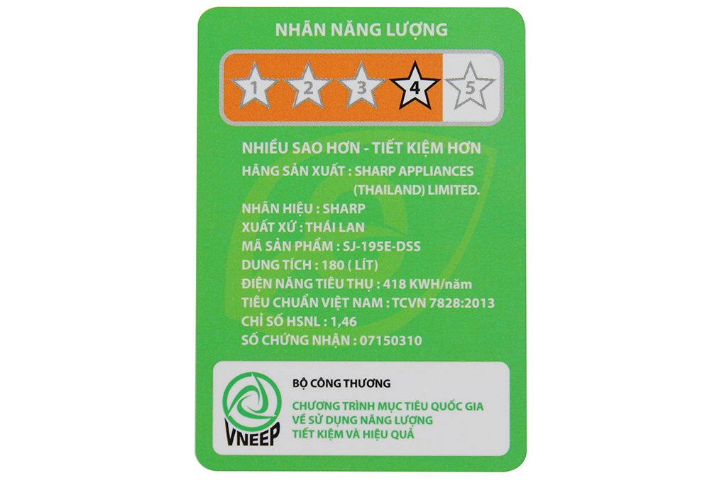 Tủ lạnh Sharp SJ-195E-DSS - 180 Lít