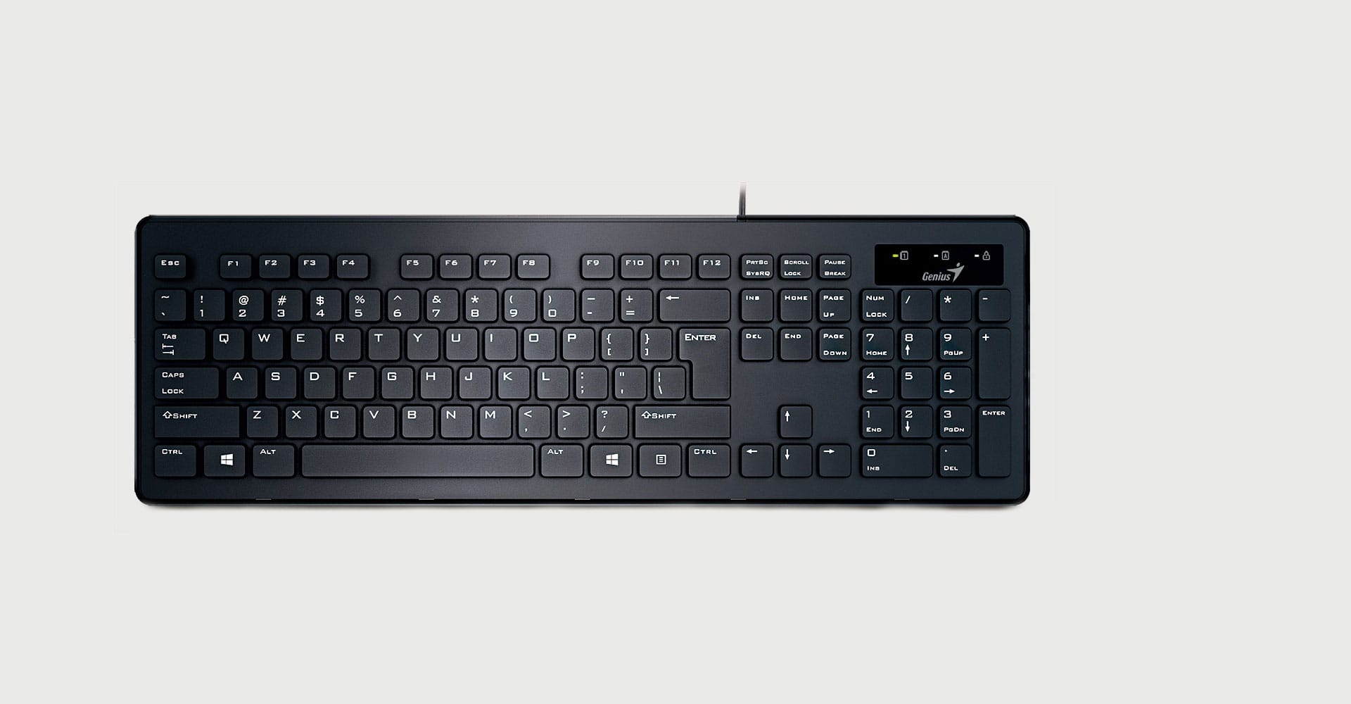 Bộ phím chuột có dây Slimstar Genius C130 màu đen