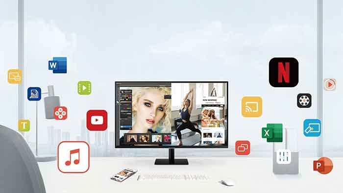 Màn hình thông minh Samsung LS27AM500NEXXV/27 inch/Full HD/60Hz (Smart monitor)