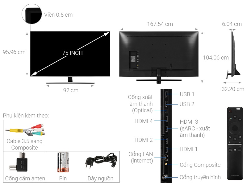 QLED Tivi 4K Samsung 75Q70T 75 inch Smart TV