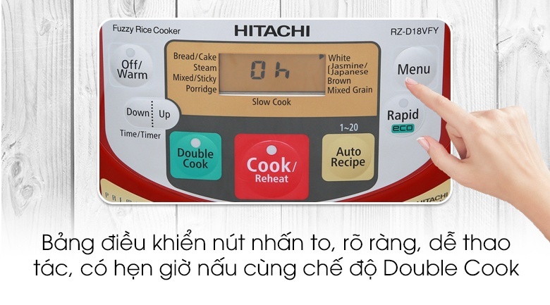 Nồi cơm điện tử 1,8L Hitachi RZ-D18VFY (DRE)