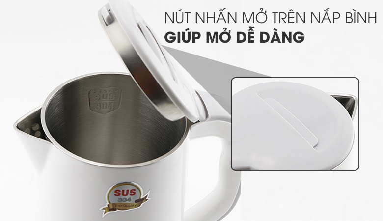 Ấm siêu tốc 1.2 Lít Smartcook KES-0219 1500W