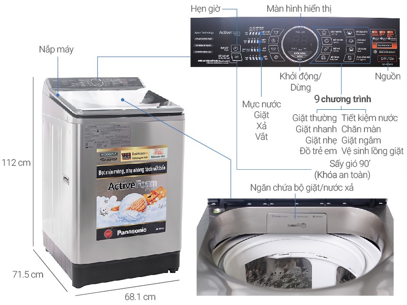 Máy giặt 16Kg Panasonic FS16V5SRV