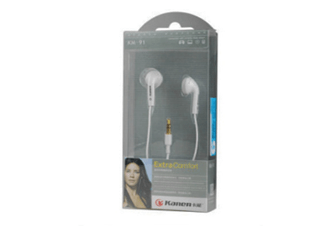 Tai nghe nhét tai không mic Kanen KM-91 (Black. White)