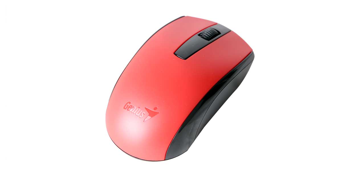 Chuột không dây pin sạc Genius ECO 8100 màu đỏ