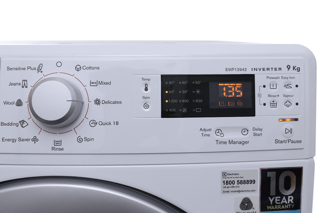 Máy giặt 9 Kg Electrolux EWF12942 Inverter