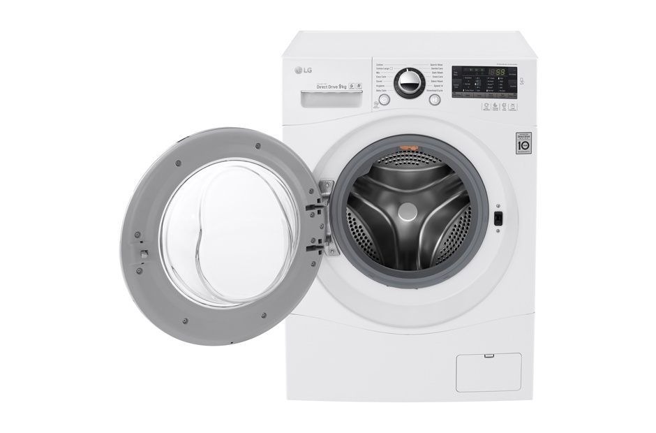 Máy giặt 9 Kg LG F1409NPRW lồng ngang, dẫn động trực tiếp, 6 motion, Turbowash
