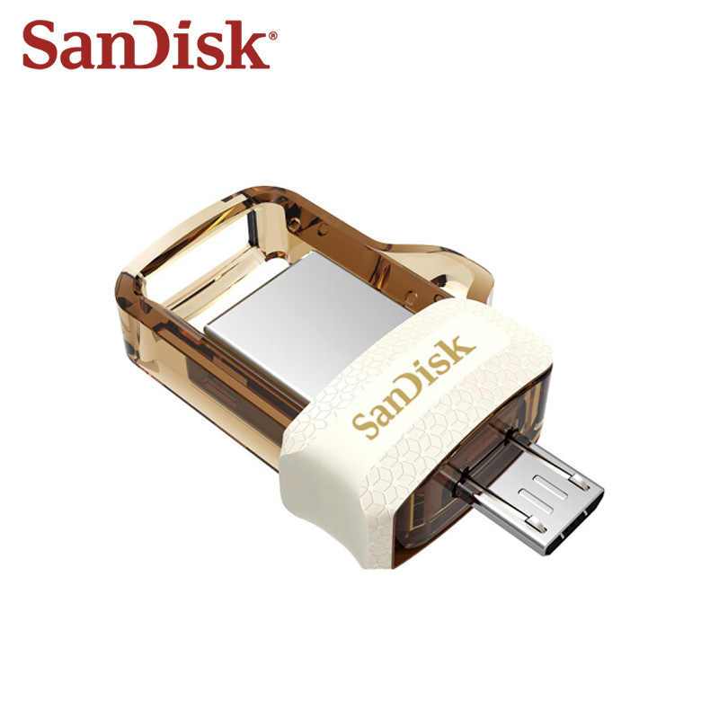 USB Sandisk OTG SDDD3 32GB usb 3.0 Gold (1 cổng Micro - 1 cổng USB)
