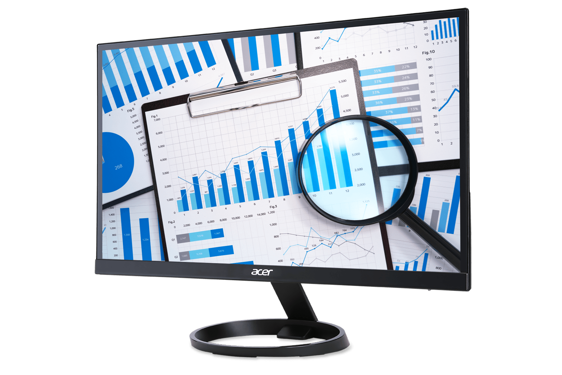Màn hình Acer R241Y 23.8FHD LED IPS, VGA/HDMI/Speaker 75Hz, tràn viền