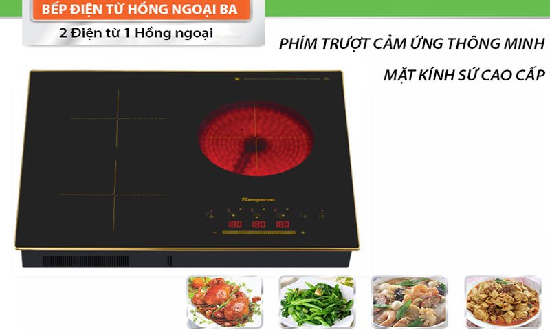 Bếp 2 từ 1 hồng ngoại Kangaroo KG446I