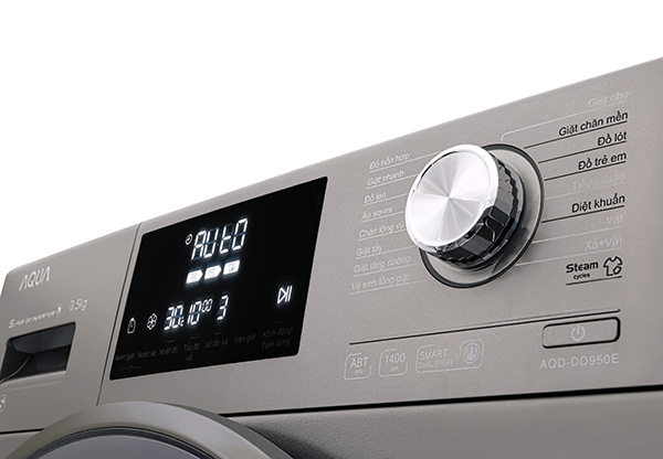 Máy giặt AQUA lồng ngang 9.5kg AQD-DD950E.S