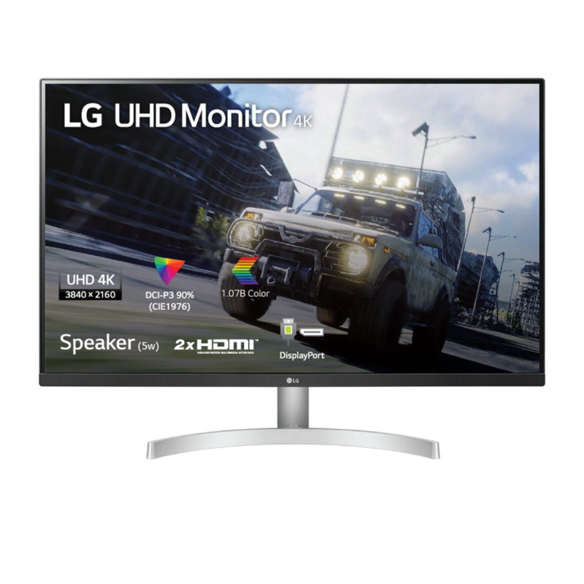 Màn hình LG 32UN500-W (31.5inch/4K/VA/60Hz/4ms/350nits/HDMI+DP+Audio/Loa)