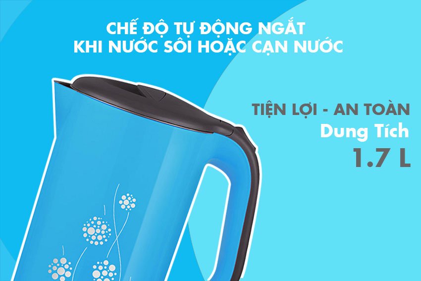 Ấm siêu tốc 1.7 Lít Sunhouse SHD1381 1800W
