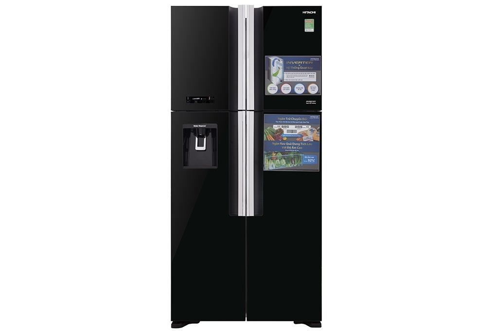 Tủ lạnh 4 cánh Inverter 540 Lít HITACHI R-FW690PGV7X (GBK) (Đen)