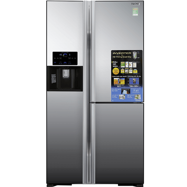 Tủ lạnh SBS 3 cánh HITACHI R-M700GPGV2X (MIR) - 584 Lít ( Mặt Gương)