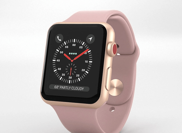 Apple Watch Series 3 42mm Gold Aluminum Case with Pink Sand Sport Band MQL22 (GPS)