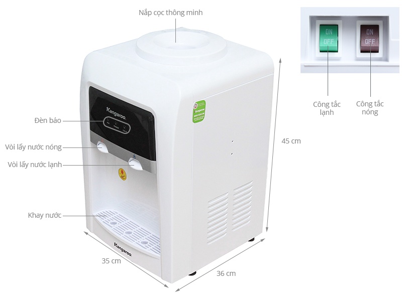 Cây nước 2 vòi Kangaroo KG-33TN