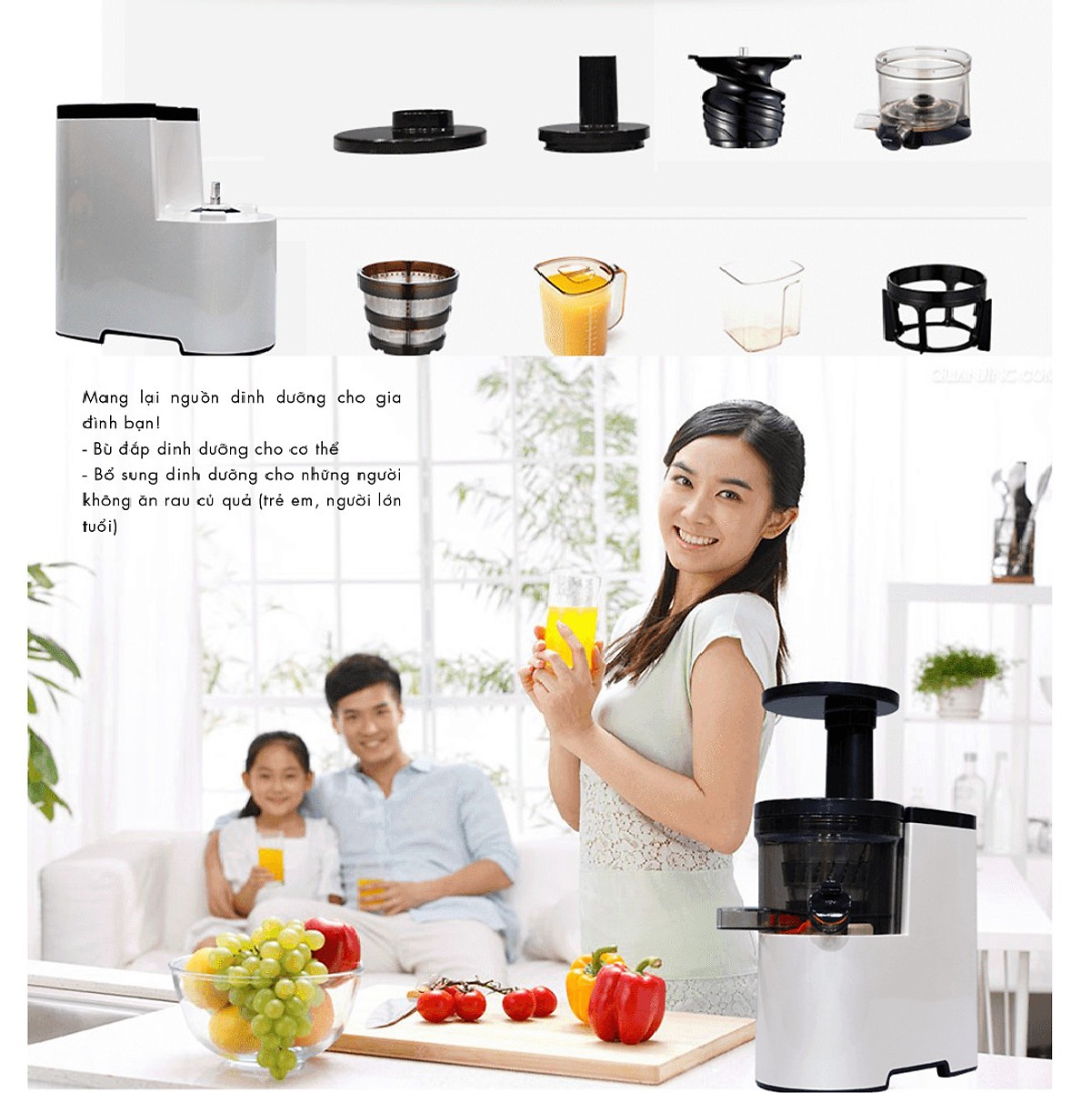 Máy ép chậm cao cấp Mishio MK-61