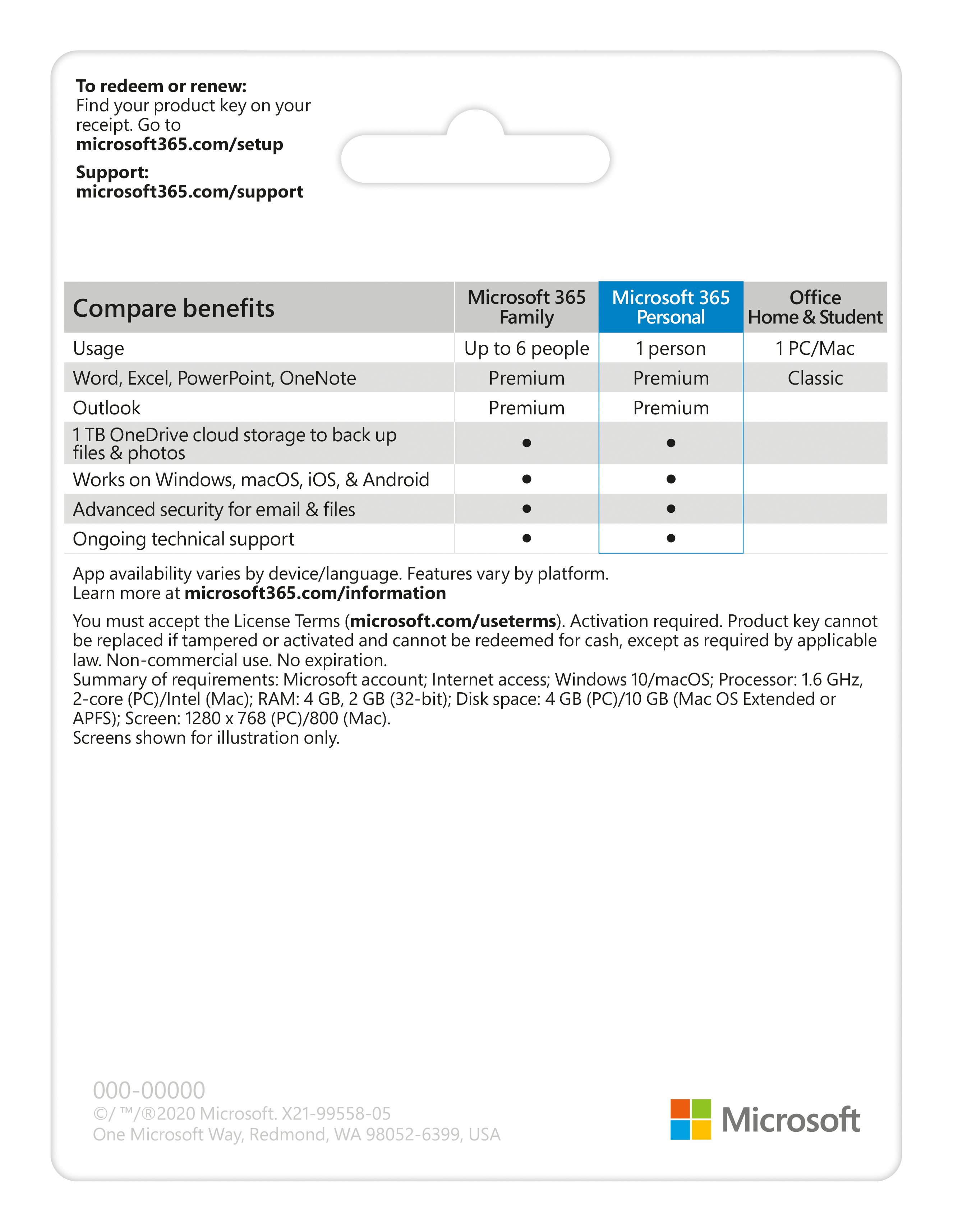 Phần mềm Microsoft 365 Personal English APAC EM Subscr 1YR Medialess P6 (QQ2-00983)