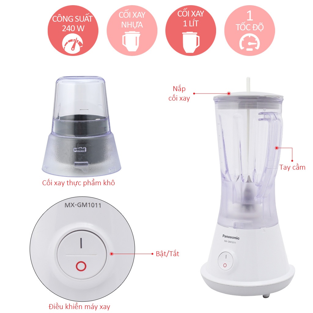 Máy xay sinh tố Panasonic MX-GM1011HRA